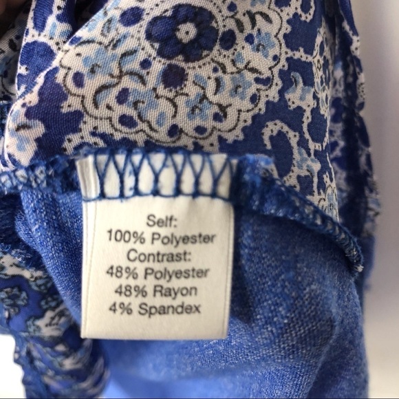 SAKS FIFTH AVENUE BOHO BANDANNA PRINT TOP l 0758 - Picture 3 of 7